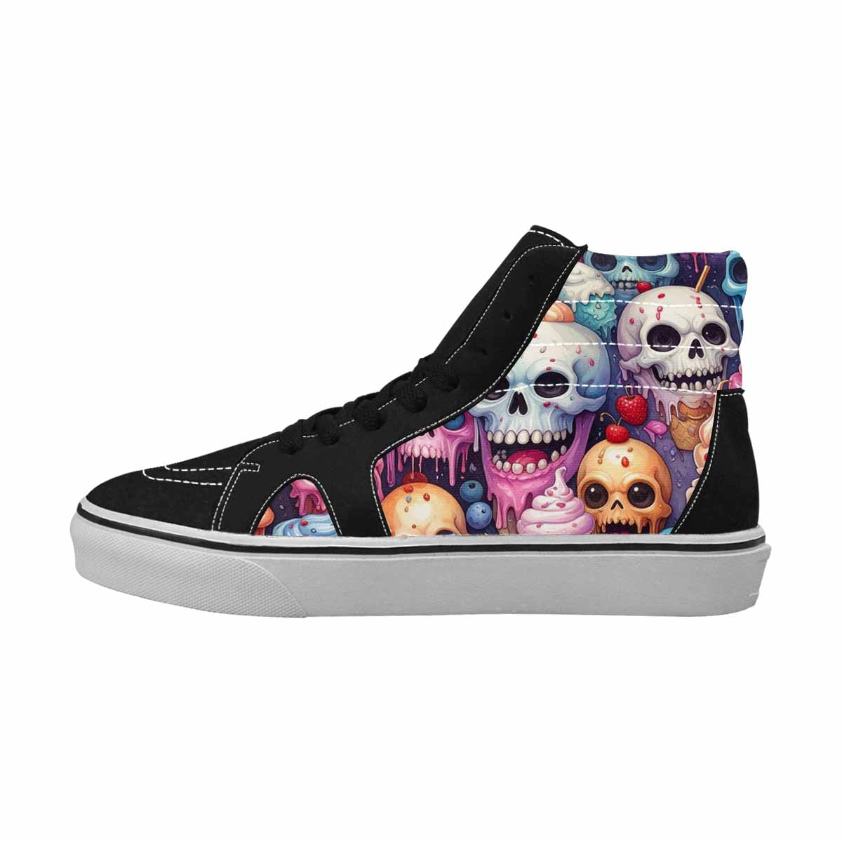 MEN'S Ice Cream Monsters  High Top Canvas Cottagecore Sneakers