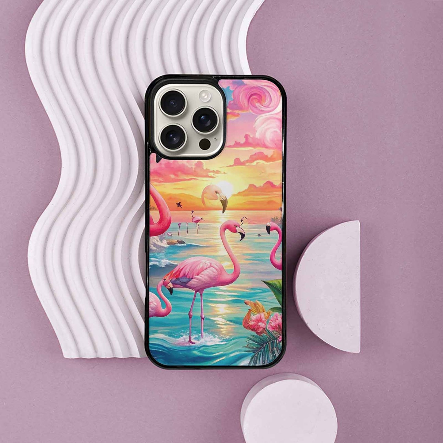 iPhone 16 Pro Max Case — Flamingo Tropical Flamingo Tropical Pattern Hundreds, Unique Phone Case Design