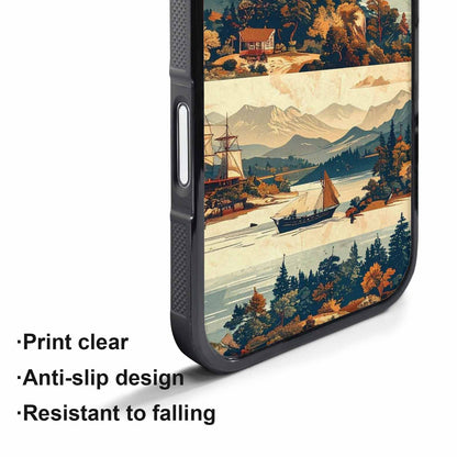 iPhone 17 Pro Case — Vintage Travel Artwork Pattern Retro Vintage, Custom Designed Case Cover