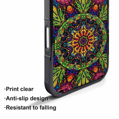 iPhone 17 Pro Case — Rainbow Tribal Mandala Original Art, Original Design Phone Case