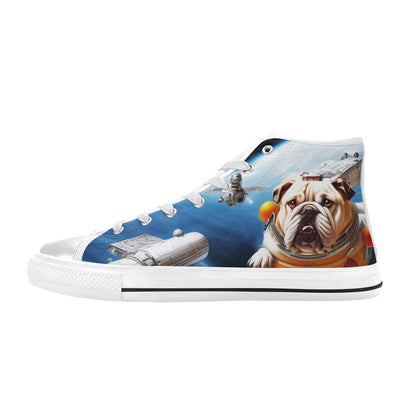 MEN'S Space Dog Men’S High Top Canvas Wallpaper Art Sneakers