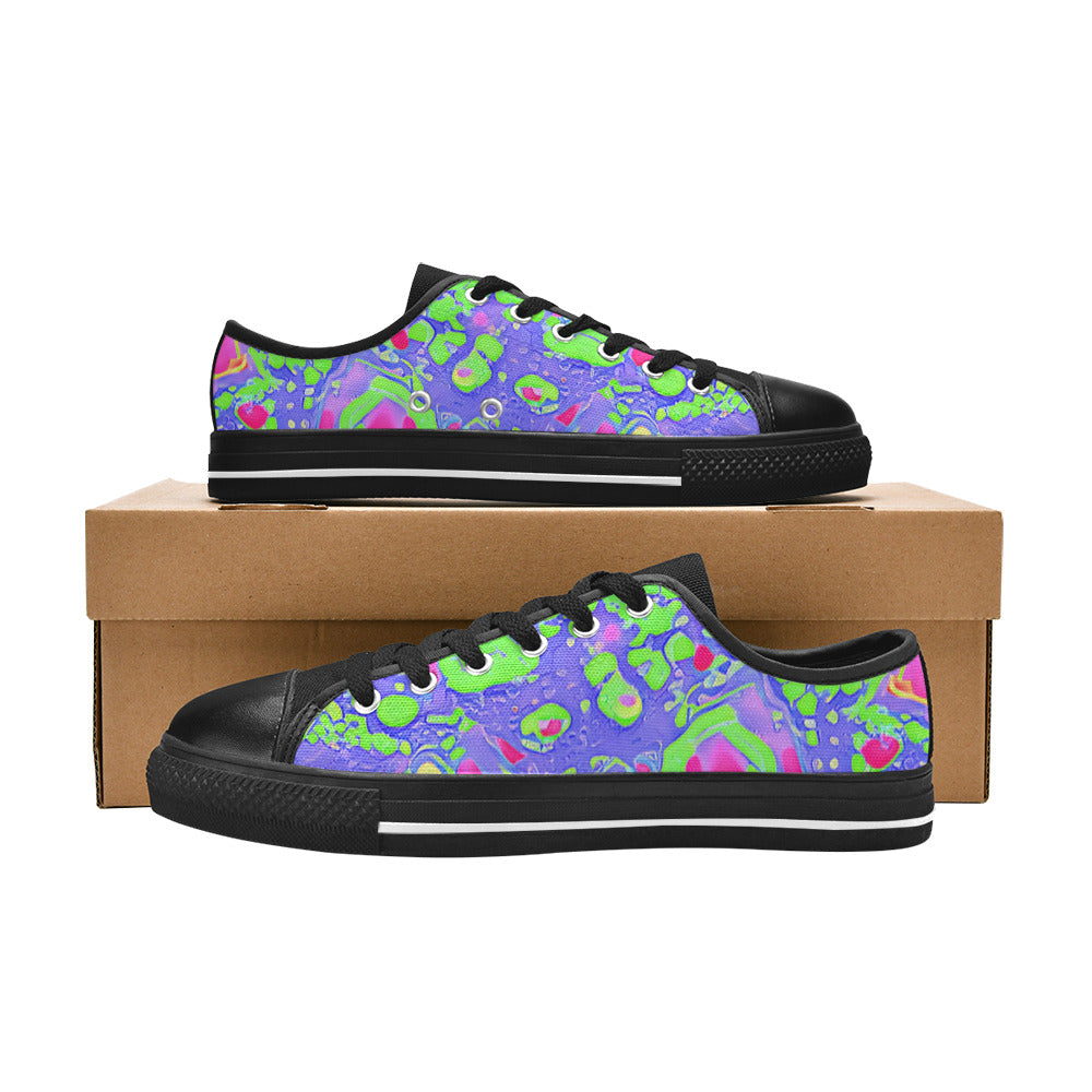 MEN'S Cc Acid Bath Art Canvas Grunge Custom Shoes