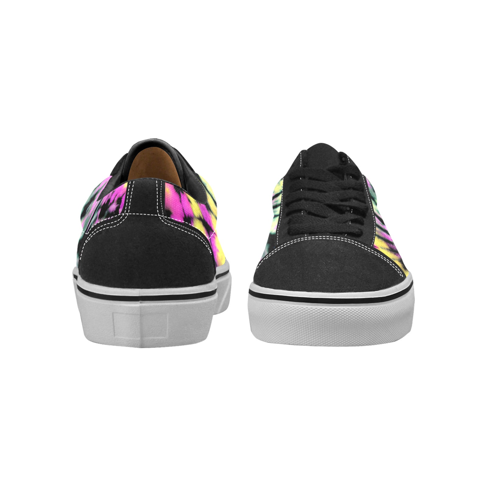 MEN'S Psychedelic Art Tie Dye Low Top Skateboarding Vibrant Chaos Custom Sneakers