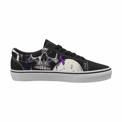 WOMEN'S Rainbow From Skull S Lace-Up Canvas Neon Fantasy Custom Shoes