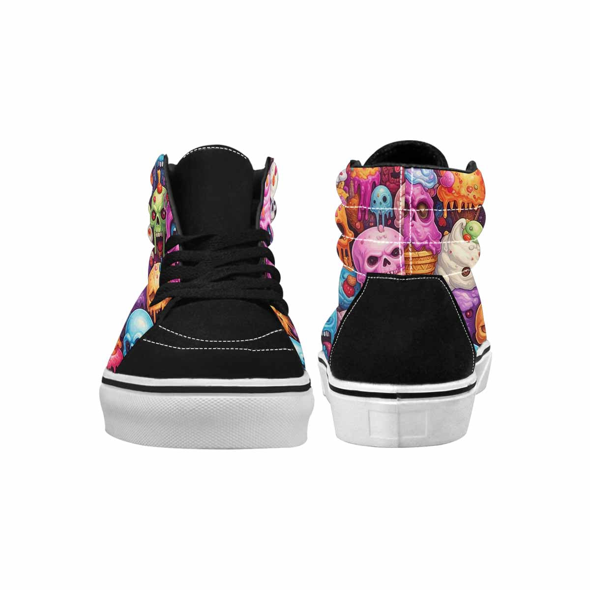 MEN'S Skulls High Top Canvas Statement Aesthetic Custom Sneakers