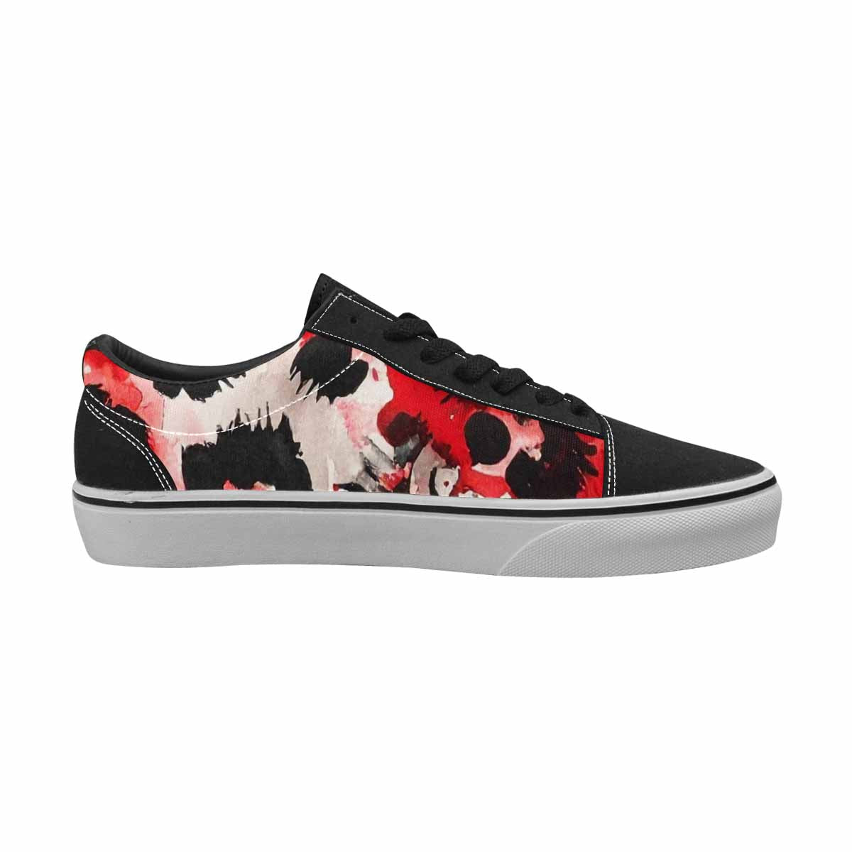 WOMEN'S Animal Print (black & Lace-Up Canvas Grunge Shoes