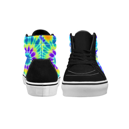 WOMEN'S Tie Dye 4 Psychedelic High Top Skateboarding Y2K Sneakers