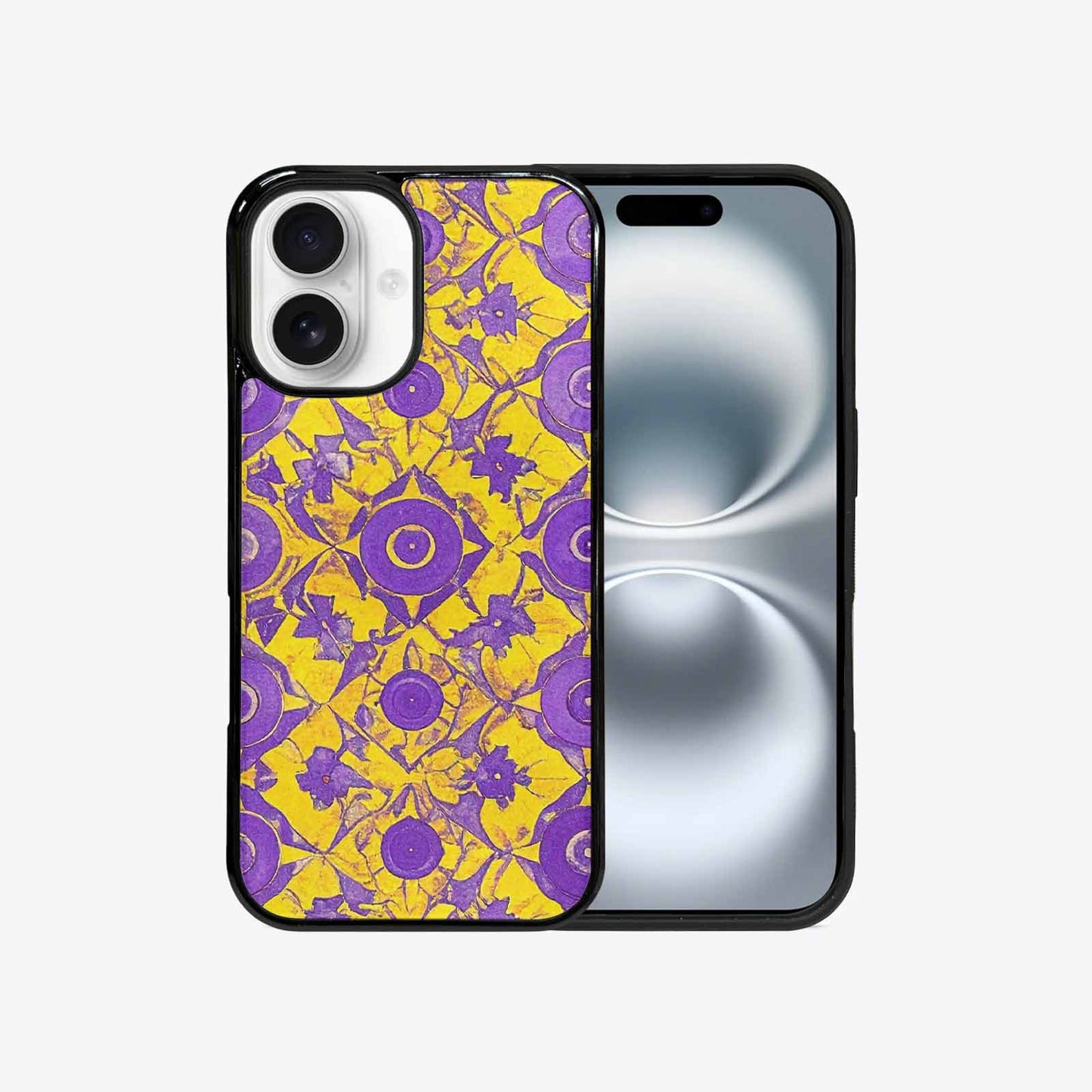 iPhone 16 Case — Intersex Flag Color Theme Small Rainbow, Custom Printed Phone Case