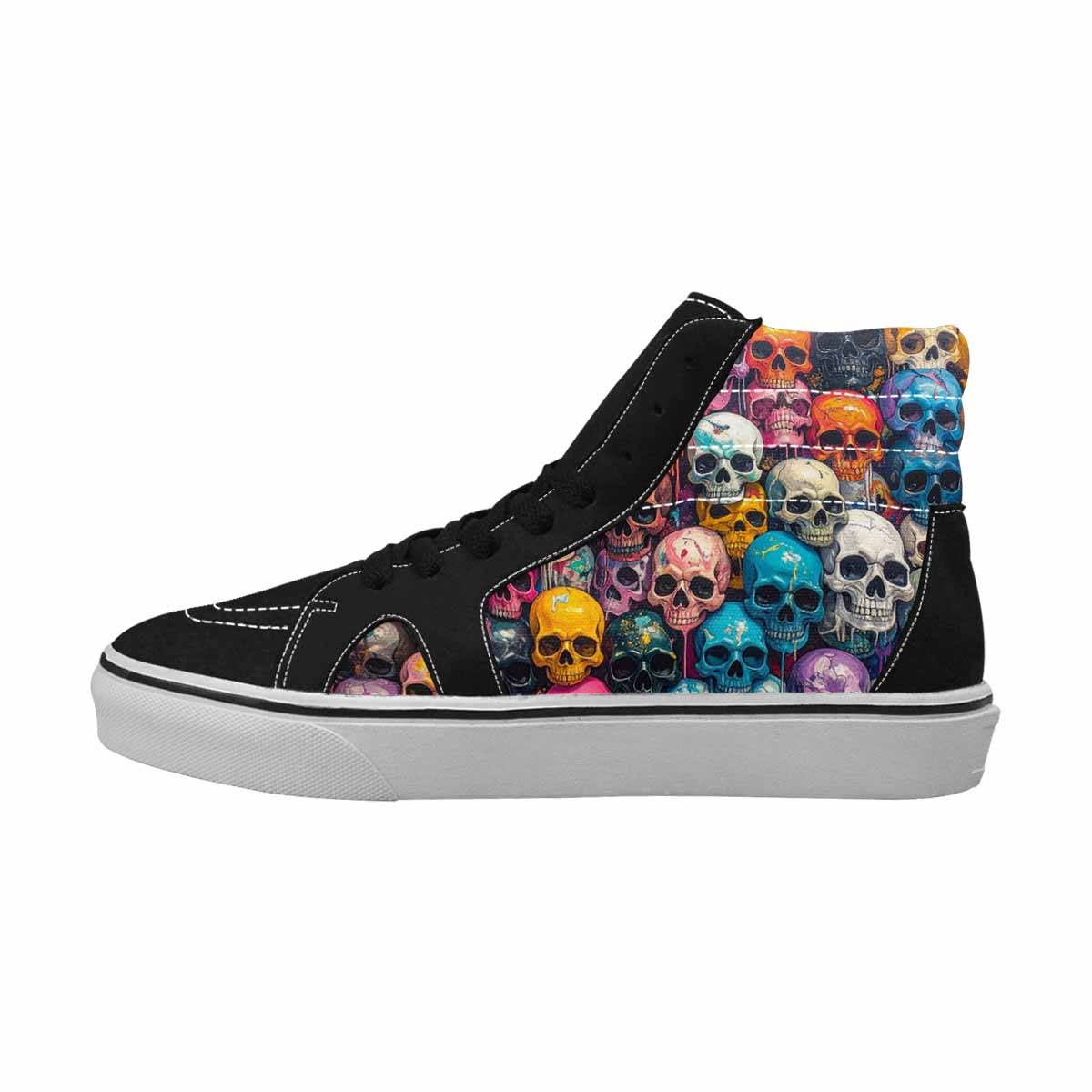MEN'S Skulls  Marble Skulls High Top Canvas Dreamlike Shoes