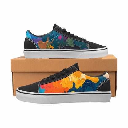 WOMEN'S Camo Patches Lace-Up Canvas Surreal Custom Shoes