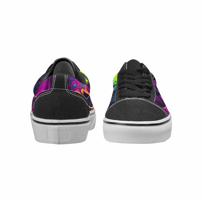 WOMEN'S Skulls - Neon Canvas Lace-Up Y2K Shoes