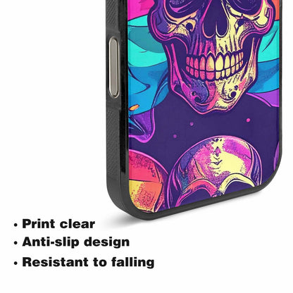 iPhone 16 Pro Max Case — Pride Flag Skulls Seamless Pattern Vibrant, Personalized Phone Case