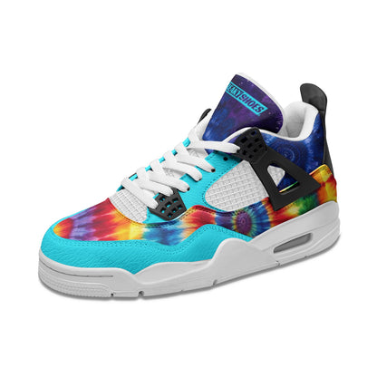 Tie Dye Art Unisex Non Slip Lace Up Breathable Fashion Sneakers