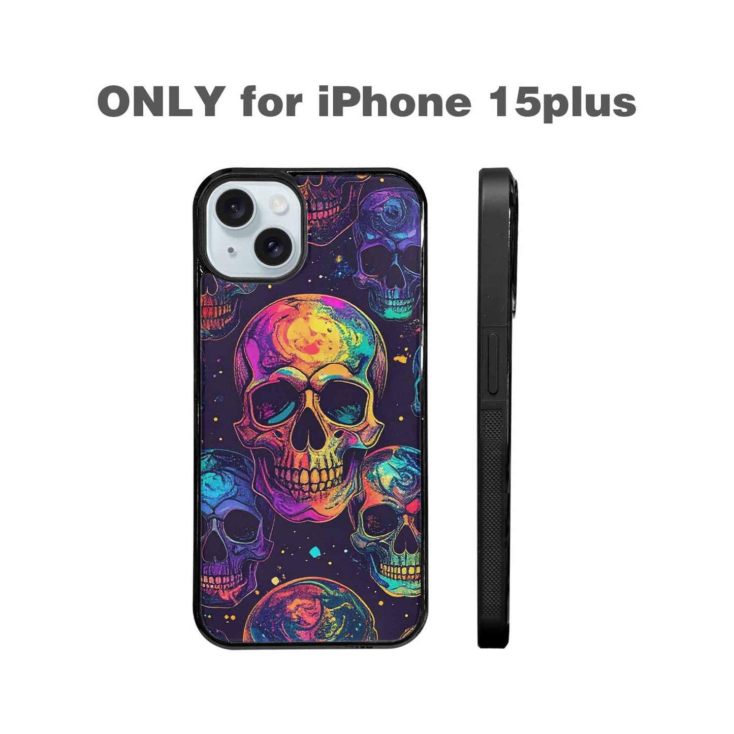 iPhone 15 Plus Case — Galaxy Skulls, Customized Protective Case