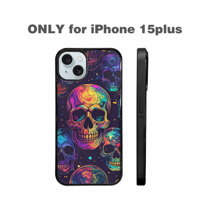 iPhone 15 Plus Case — Galaxy Skulls, Customized Protective Case