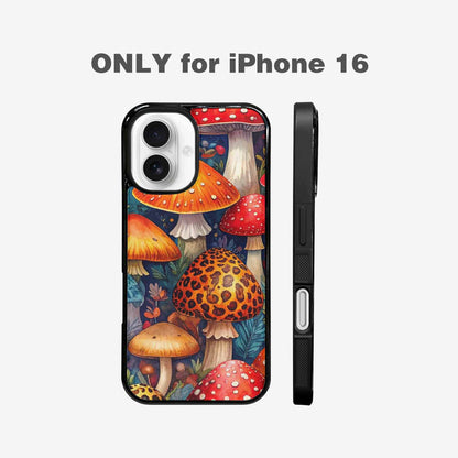 iPhone 16 Case — Mushrooms Pattern Hundreds Of 5r0, Custom Made Phone Cover