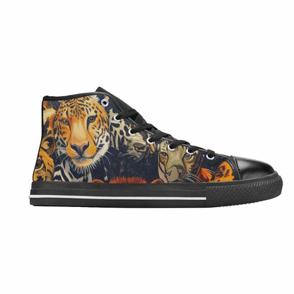 MEN'S Animal Print High Top Canvas Neon Fantasy Sneakers