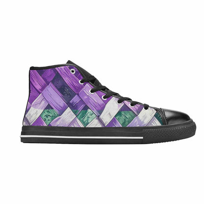 MEN'S Genderqueer Flag Color High Top Canvas Dreamcore Sneakers