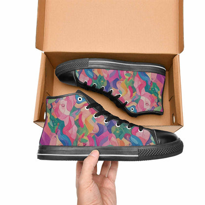 MEN'S Polysexual Flag Color High Top Canvas Y2K Custom Sneakers