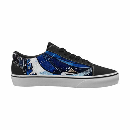 WOMEN'S Nautical Wave Lace-Up Canvas Vivid Sneakers