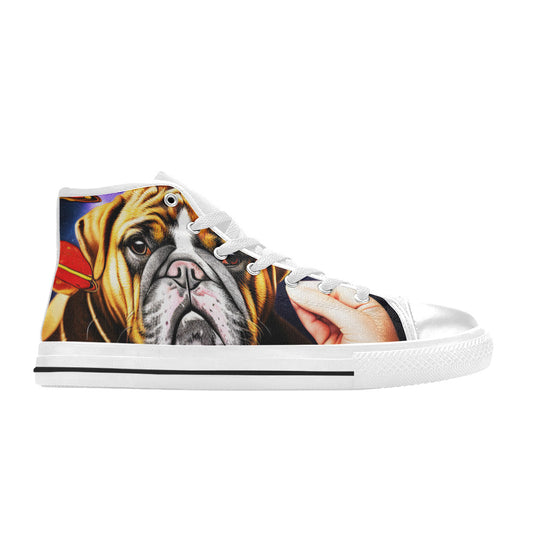 WOMEN'S Space Dog 2 High Top Canvas Surreal Custom Shoes
