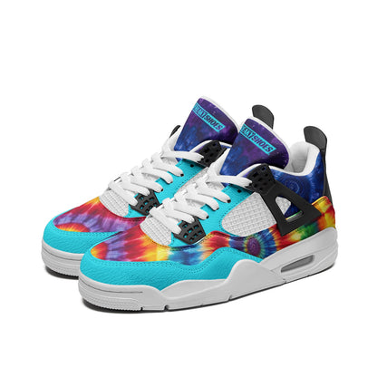 Tie Dye Art Unisex Non Slip Lace Up Breathable Fashion Sneakers