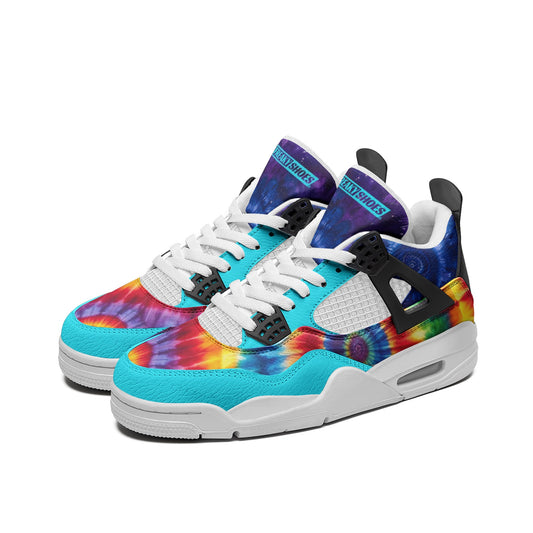 Tie Dye Art Unisex Non Slip Lace Up Breathable Fashion Sneakers