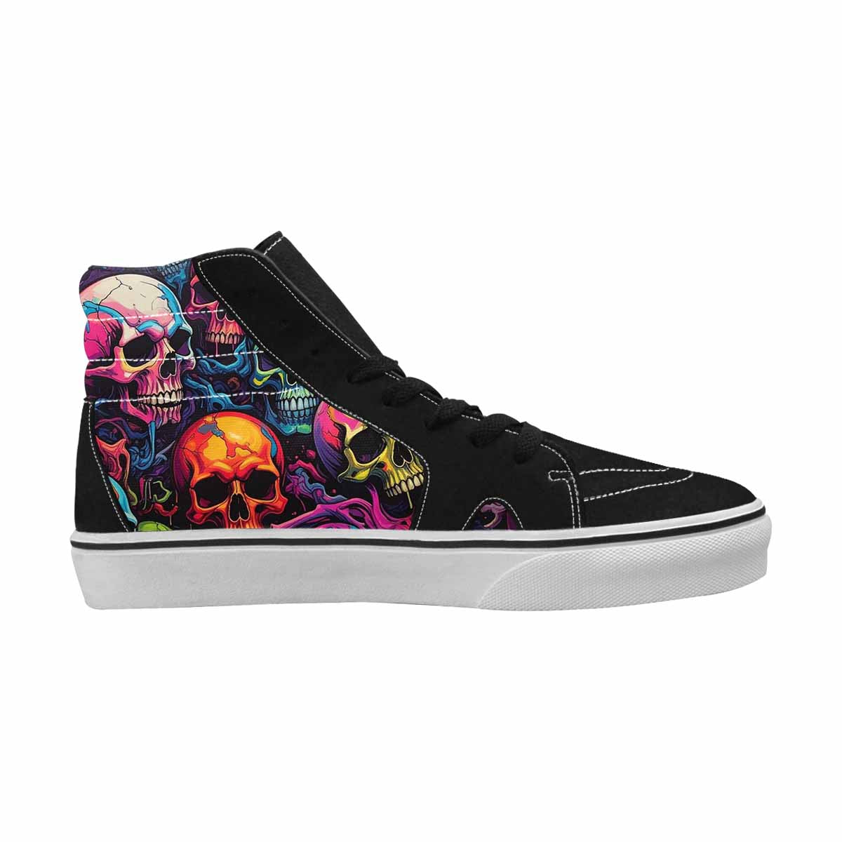 MEN'S 1000s Skulls Digital Camo High Top Canvas Cottagecore Custom Sneakers