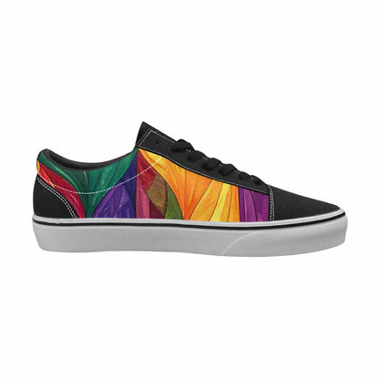 WOMEN'S Rainbow Pride Flag Canvas Lace-Up Vibrant Chaos Shoes