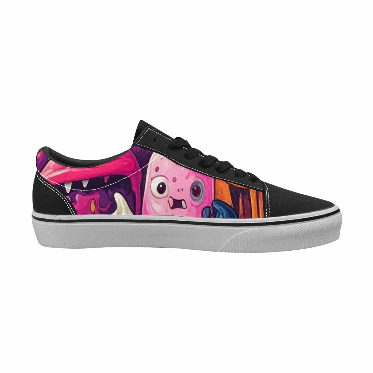WOMEN'S Melting Ice Cream Monster Lace-Up Canvas Y2K Custom Shoes