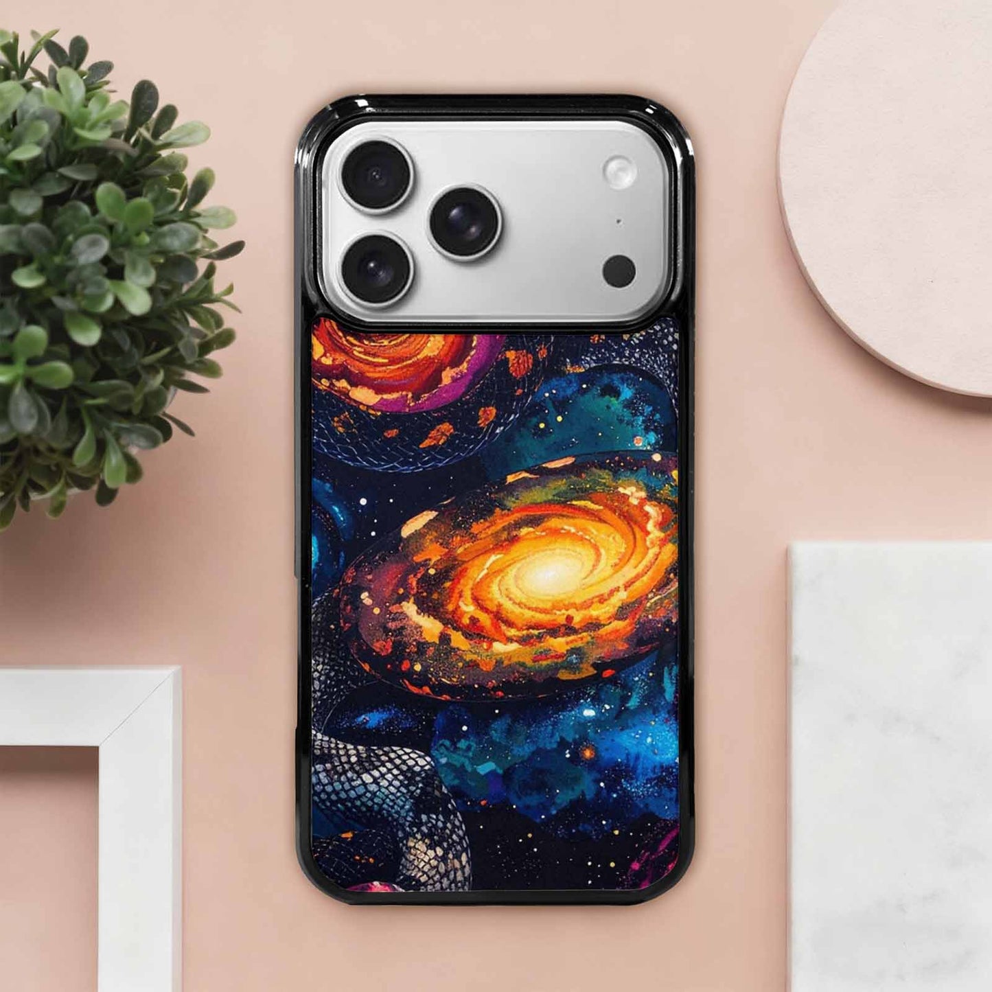 iPhone 17 Pro Max Case — Snake Print Galaxy Seamless Animal Print, Custom Made Phone Cover