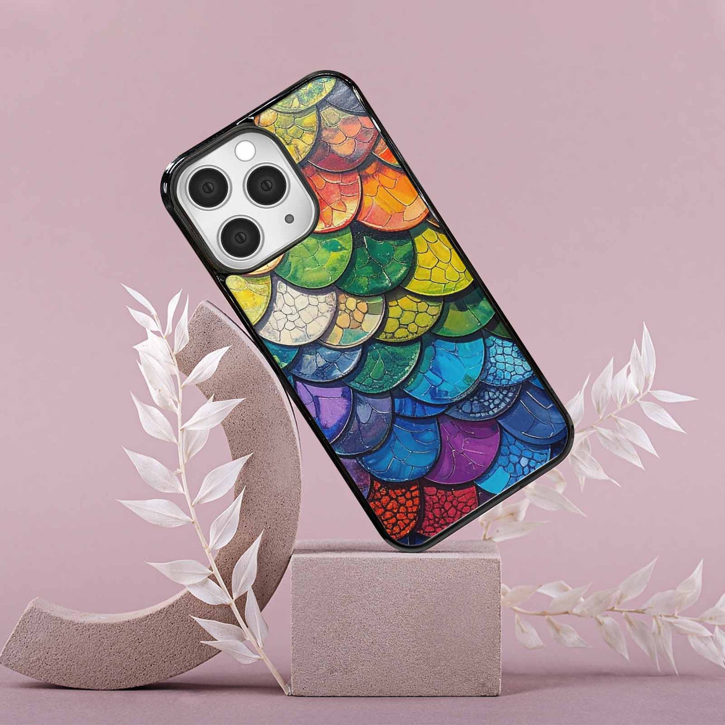 iPhone 15 Pro Max Case — Reptile Scale Full Color Vibrant Reptile, Custom Phone Case