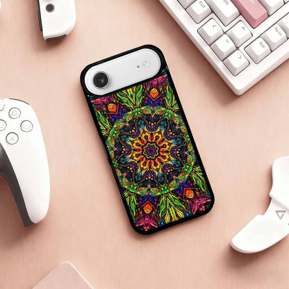 iPhone 17 Air Case — Rainbow Tribal Mandala Original Art, Original Design Phone Case