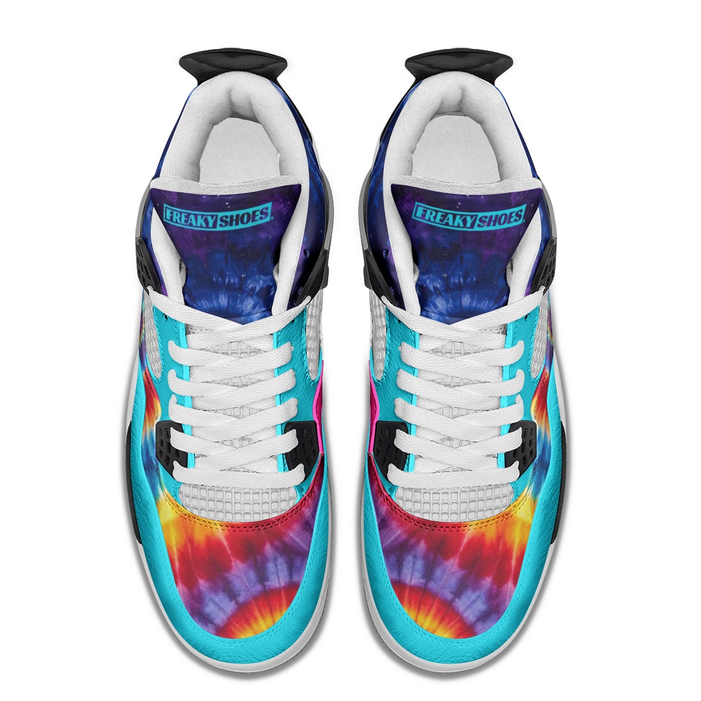 Tie Dye Art Unisex Non Slip Lace Up Breathable Fashion Sneakers