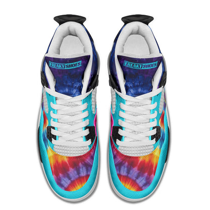 Tie Dye Art Unisex Non Slip Lace Up Breathable Fashion Sneakers