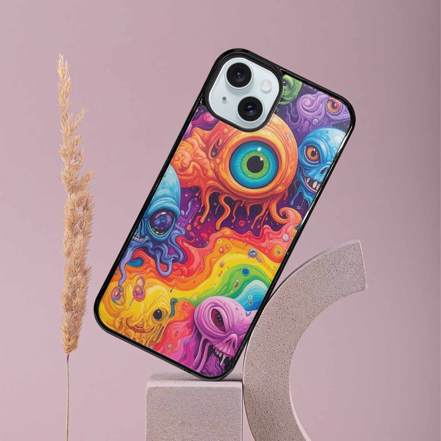 iPhone 15 Plus Case — Aliens Tie Dyemelting Aliens P, Custom Phone Case