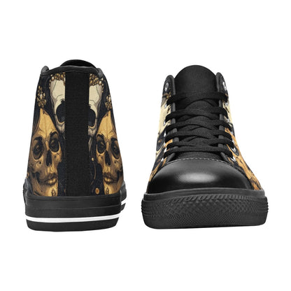 MEN'S Dark Glamour Skull Jewels High Top Canvas Aesthetic Shoes