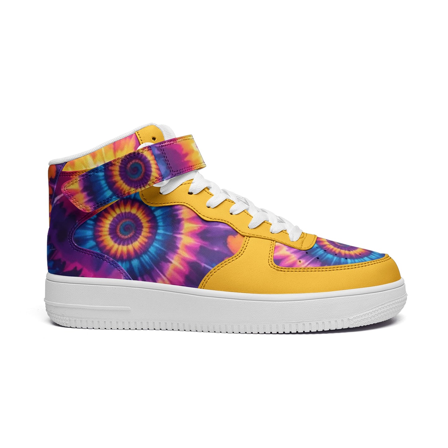 Tie Dye Custom Shoes Unisex high Top Leather Sneakers