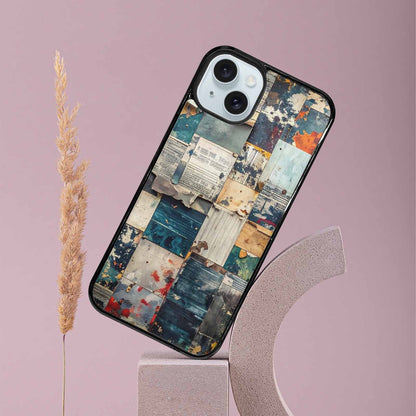 iPhone 15 Plus Case — Distressed Grunge Texture Pattern Hundreds Of, Custom Designed Case Cover