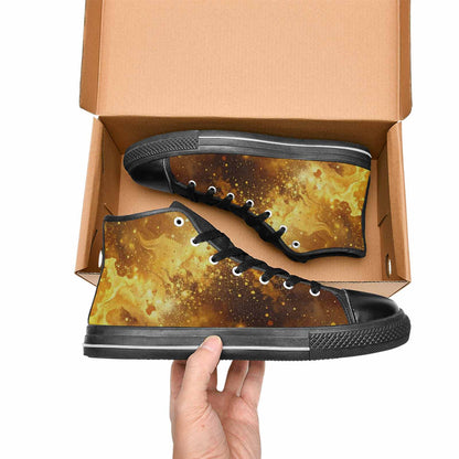 MEN'S Galaxy Art - High Top Canvas Dark Academia Custom Shoes