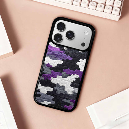 iPhone 17 Pro Case — Vivid Camo Asexual Pride Camo, Custom Phone Case