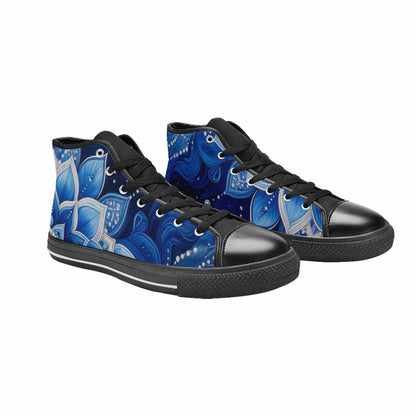 WOMEN'S Boho Mandala High Top Canvas Grunge Custom Shoes
