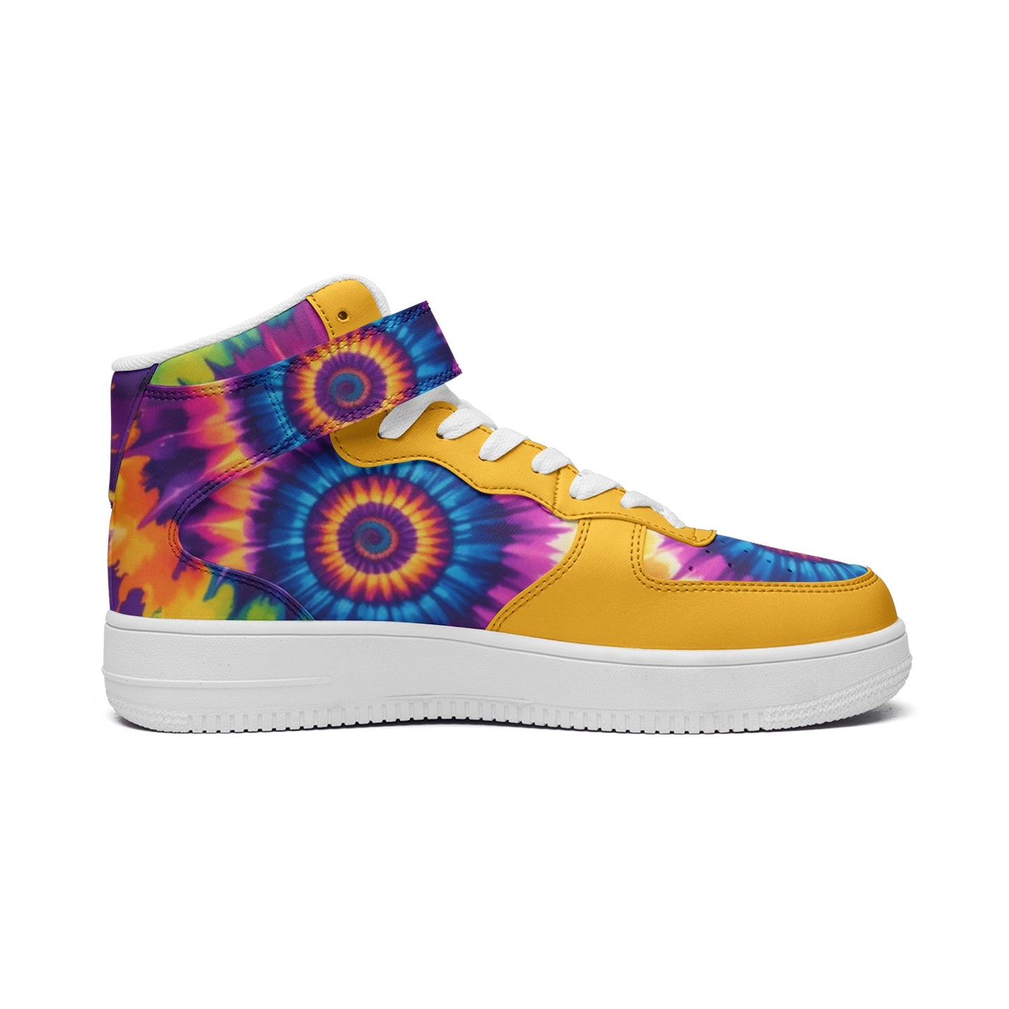 Tie Dye Custom Shoes Unisex high Top Leather Sneakers