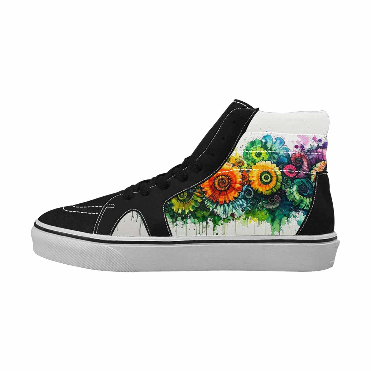 MEN'S Tie High Top Canvas Neon Fantasy Shoes
