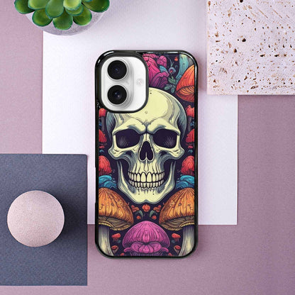 iPhone 16 Case — Mushroom Skull, Custom Designed Case Cover