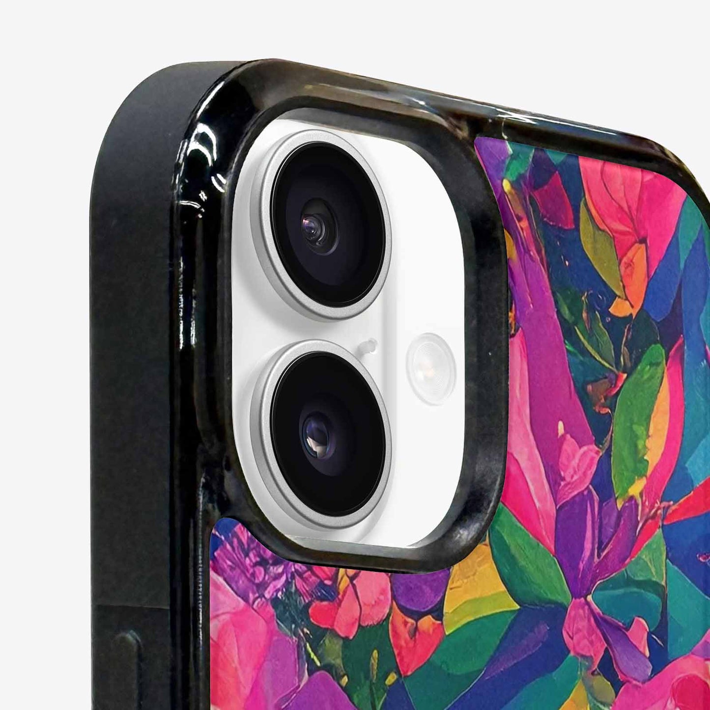 iPhone 16 Plus Case — Polysexual Flag Color Theme Small Rainbow, Custom Art Phone Cover