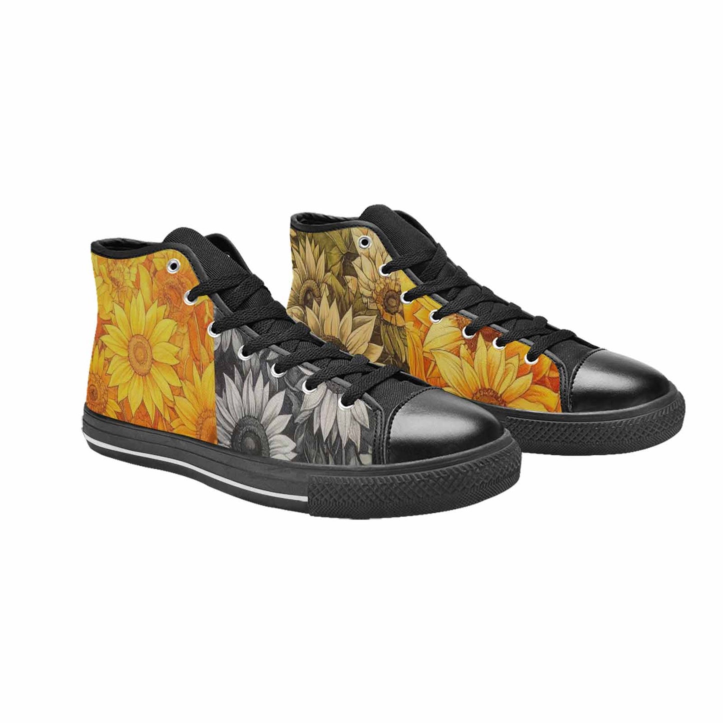 WOMEN'S Blend Melt Them High Top Canvas Dark Academia Custom Shoes