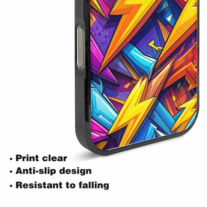iPhone 15 Pro Max Case — Lightning Bolt Storm Pattern Hundreds Of, Custom Printed Phone Case