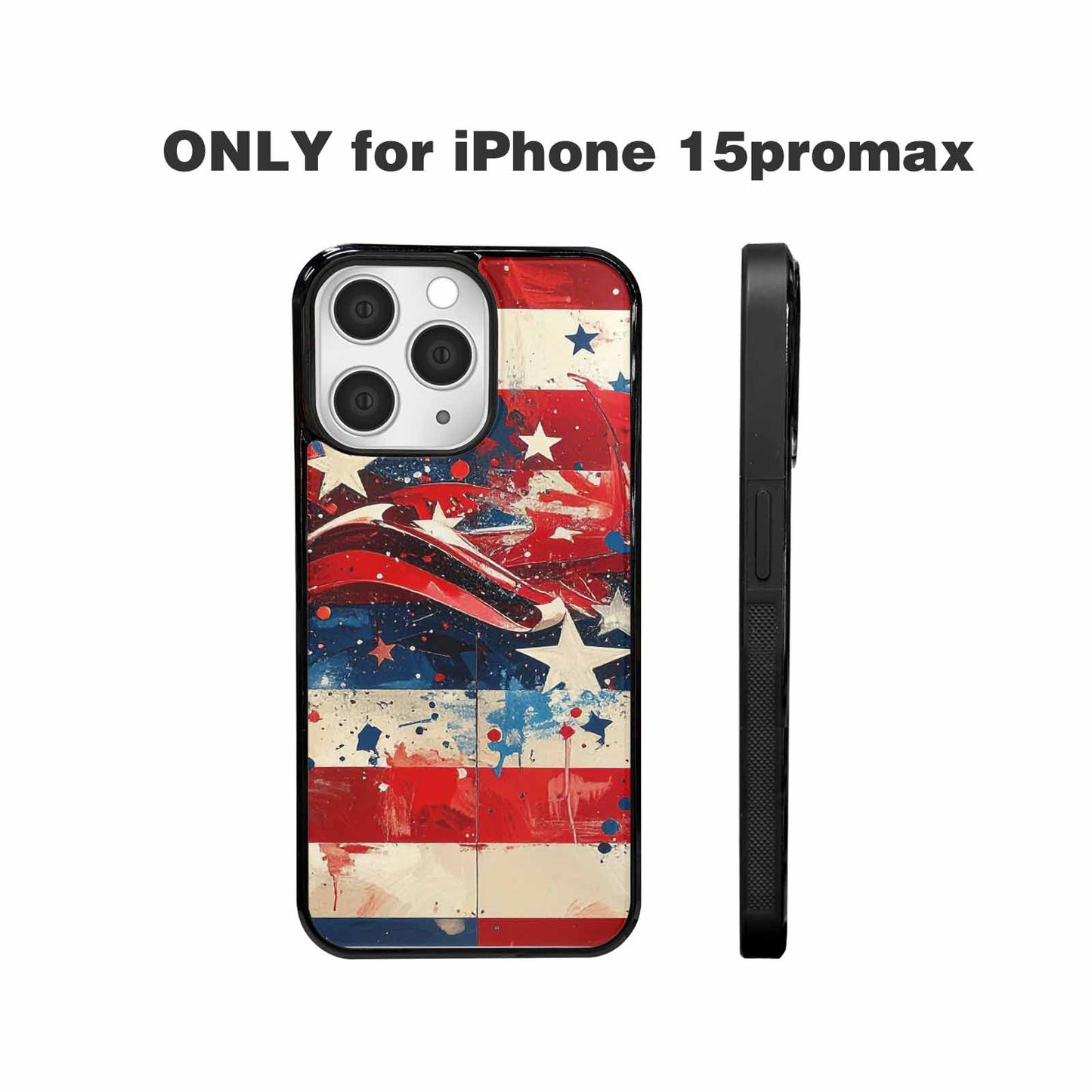 iPhone 15 Pro Max Case — Patriotic Stars And Stripes American Stars, Custom Made Phone Cover