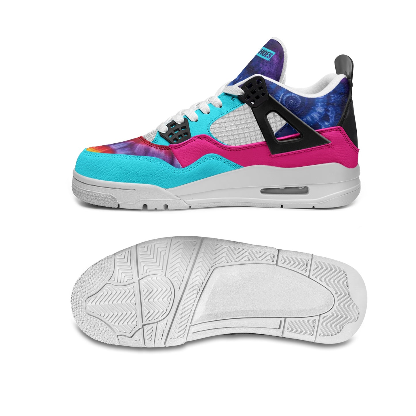 Tie Dye Art Unisex Non Slip Lace Up Breathable Fashion Sneakers